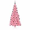 vidaXL Christmas Tree with 300 LEDs with Stand Pink 210 cm PVC