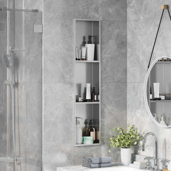 vidaXL Shower Niche Silver 90 x 20 x 9.5 cm Stainless Steel