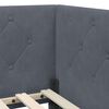 vidaXL Corner Bed Frame with Headboard Dark Grey 80 x 200 cm Velvet