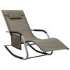 vidaXL Sun Loungers 2 pcs Textilene Taupe and Grey