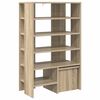 vidaXL Shoe Cabinet with Shelf 2 pcs Sonoma Oak Engineered Wood