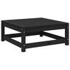 vidaXL Garden Footstool 70x70x30 cm Black Solid Wood Pine