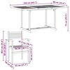 vidaXL Garden Dining Set 7 pcs Natural Solid teak wood
