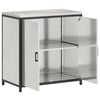 vidaXL Kitchen Storage with Shelf Silver 90 x 50 x 92 cm Steel