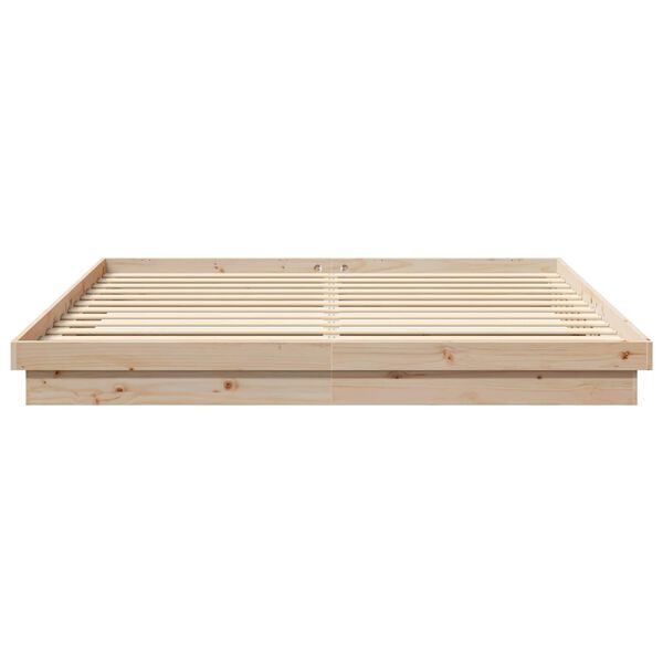 vidaXL Bed Frame without Mattress Solid Wood 200x200 cm