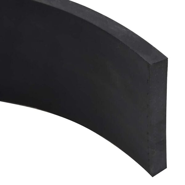 vidaXL Rubber Edge for Snow Plow Black 180x10x1 cm