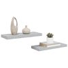 vidaXL Floating Wall Shelves 2 pcs Concrete Grey 60x23.5x3.8 cm MDF