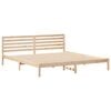 vidaXL Bed Frame with Headboard Brown 200 x 220 cm Solid Pine Wood