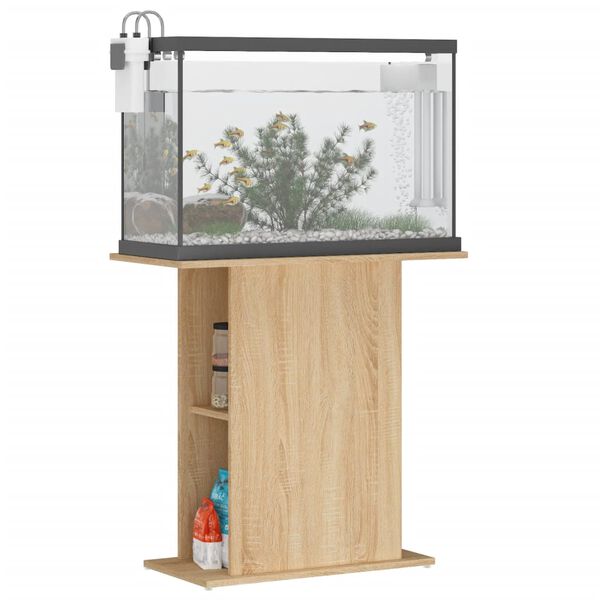 vidaXL Aquarium Stand Sonoma Oak 75x36x72.5 cm Engineered Wood