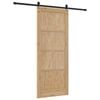 vidaXL Sliding Door ORKDAL Natural and Black 86 x 211 cm