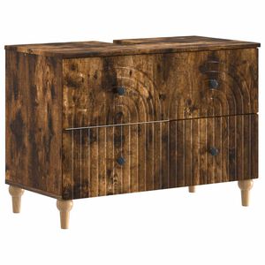 vidaXL Bathroom Sink Cabinet ALKMAAR Smoked Oak 82 x 41x 59 cm