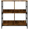 vidaXL Bookshelf Smoked Oak 78.5x33x82 cm Engineered Wood
