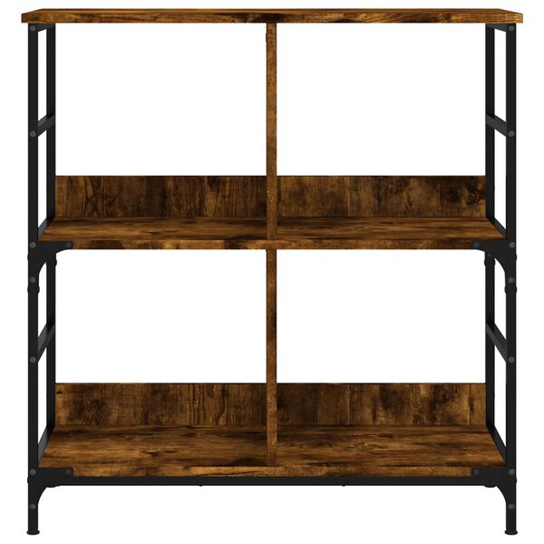 vidaXL Bookshelf Smoked Oak 78.5x33x82 cm Engineered Wood