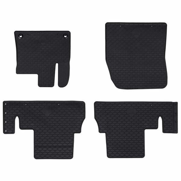 vidaXL Car Mat 4 pcs Black Rubber