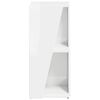 vidaXL Side Shelf High Gloss White 33 x 32 x 70.5 cm Engineered Wood