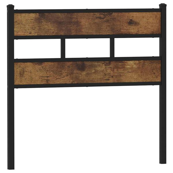 vidaXL Replace Headboard Smoked Oak 100 cm Iron and Engineered Wood