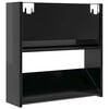 vidaXL Wall Shoe Cabinets 4 pcs High Gloss Black 60x18x60 cm Engineered Wood