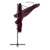 vidaXL Cantilever Garden Parasol with Steel Pole Bordeaux Red 250x250 cm