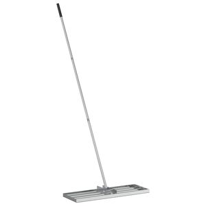 vidaXL Garden Leveling Rake Silver 75 x 25 x 200 cm Stainless Steel