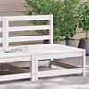 vidaXL Garden Middle Sofa White Solid Wood Pine