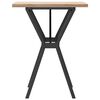vidaXL Dining Table Y-Frame 60x60x75.5 cm Solid Wood Pine and Steel