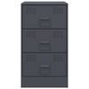 vidaXL Bedside Cabinets 2 pcs Anthracite 34.5x39x62 cm Steel
