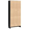 vidaXL Book Cabinet Black Oak 82.5 x 30.5 x 185 cm Engineered Wood