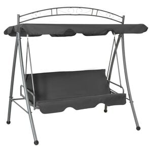 vidaXL Outdoor Convertible Swing Bench with Canopy 198x120x205 cm