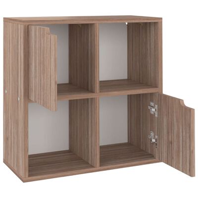 vidaXL Bookshelf Grey Sonoma 60x27.5x59.5 cm Engineered Wood