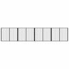 vidaXL Dog Gate 4 pcs Black 100 x 80 cm Galvanised Steel