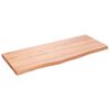 vidaXL Wall Shelf Light Brown 100x40x(2-4) cm Treated Solid Wood Oak