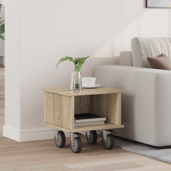 vidaXL TV Stand Sonoma Oak 37 x 35 x 35 cm Engineered Wood