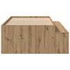 vidaXL Bed Frame with Drawer Artisan Oak 90 x 200 cm Engineered Wood