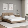 vidaXL Bed Frame without Mattress "Zadar" Cappuccino 140x200 cm Faux Leather