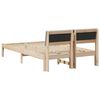 vidaXL Bed frame Brown and light grey 120 x 200 cm Solid pine wood