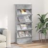 vidaXL Magazine Rack Concrete Grey 70 x 41 x 156 cm Engineered Wood