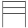 vidaXL Metal Headboard Black 75 cm