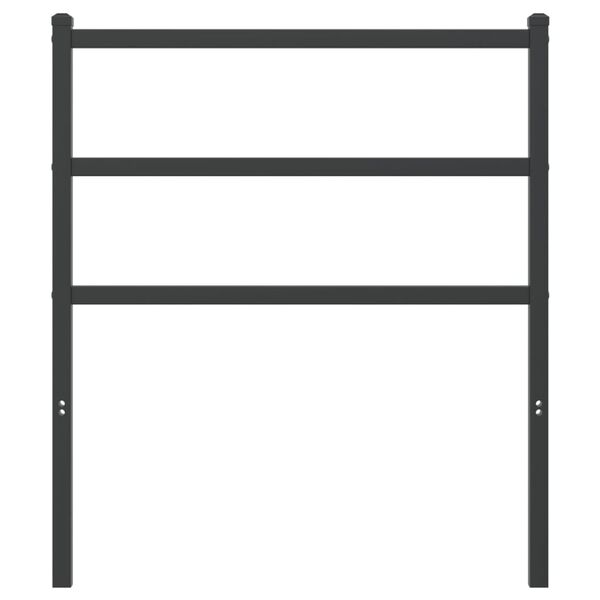 vidaXL Metal Headboard Black 75 cm