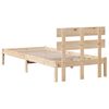 vidaXL Bed Frame with Headboard Brown 75 x 190 cm Solid Pine wood