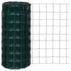 vidaXL Fence Panels PVC-coated iron Green