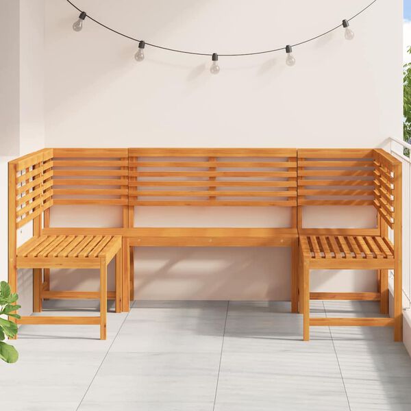 vidaXL Garden Bench Set 5 pcs Brown Solid Acacia Wood
