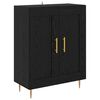 vidaXL Highboard 2 pcs Black Oak 69.5 x 34 x 180 cm Engineered Wood