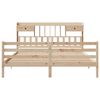 vidaXL Bookcase Bed without Mattress 180x200 cm Super King Solid Wood Pine