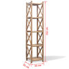 vidaXL 5-Tier Square Bamboo Shelf