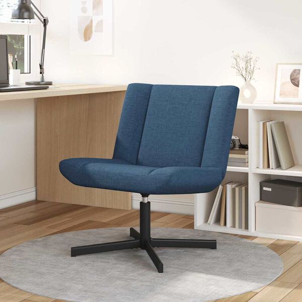 vidaXL Swivel Chair Blue 63 x 75 x 76 cm Fabric