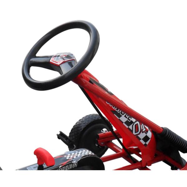 vidaXL Children Pedal Go Kart Red