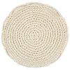 vidaXL Macrame Handmade Pouffe 45x30 cm Cotton