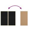 vidaXL Bulletin Board Folding Black 80 x 80 x 1.4 cm Solid pine wood