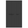 vidaXL Outdoor Storage Cabinet Black 97x37x165 cm PP