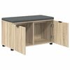 vidaXL Hall Bench with Cushion with Storage Sonoma Oak 80 x 46 x 46 cm